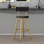 Black Velvet Luxe Stool