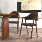 Walnut Accent Dining Chairs - Image 2