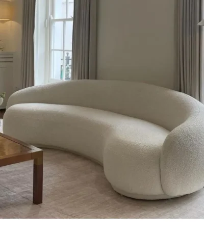 The Belgrave Curved Boucle Sofa-1