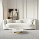 The Belgravia White Curved Sofa-3