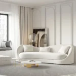 The Belgravia White Curved Sofa-7