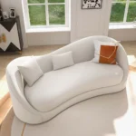 The Belgravia White Curved Sofa-8