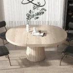 Oval Pillar Dining Table