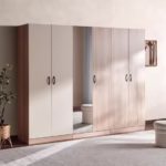 Noura 6 Door Wardrobe with Mirror - Image 3