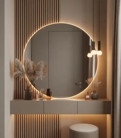 The Henley Round LED Vanity Table