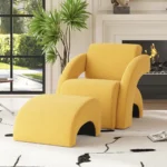 Arc Lounge Chair with Ottoman - Image 4